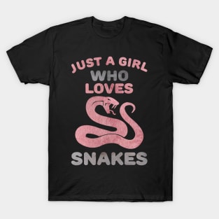 Just a Girl who loves Snakes for women T-Shirt